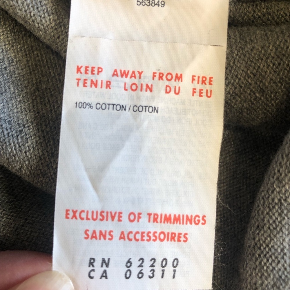 Puma Gray Fine Gage 1/4 Zip PullOn Sweater w/Colorful Stripe Sleeve Accent Sz L - Picture 7 of 8